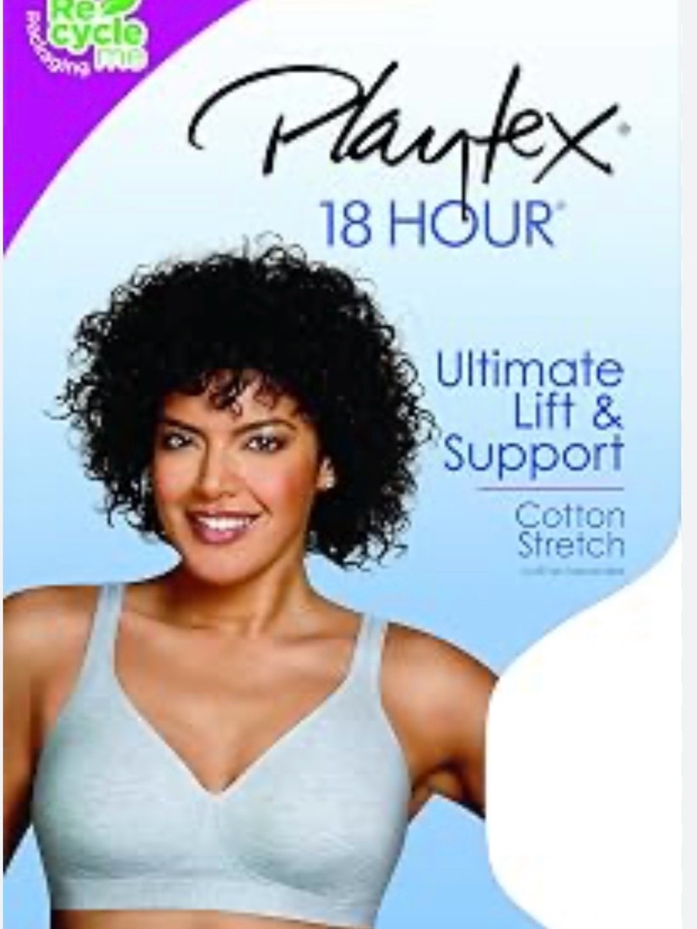 Playtex 18 Hour Cotton Stretch Bra - Light Gray